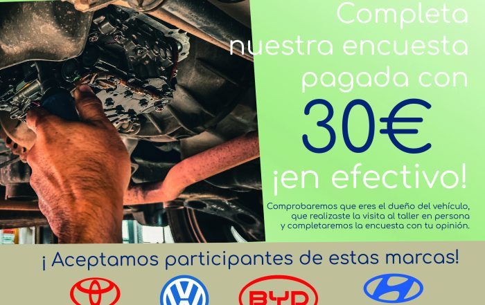 Encuestas pagadas servicio taller Canarias
